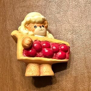 Lucy and Me cherry pie ala mode bear figurine